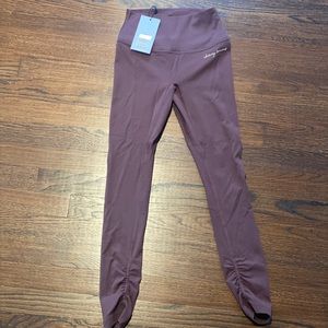 Gymshark Whitney Simmons rib waist leggings NWT xs chocolate